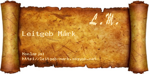 Leitgeb Márk névjegykártya
